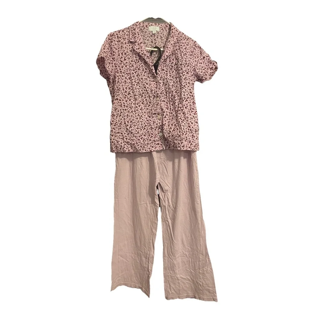 GAP Pink Floral Short Sleeve Pajama Set